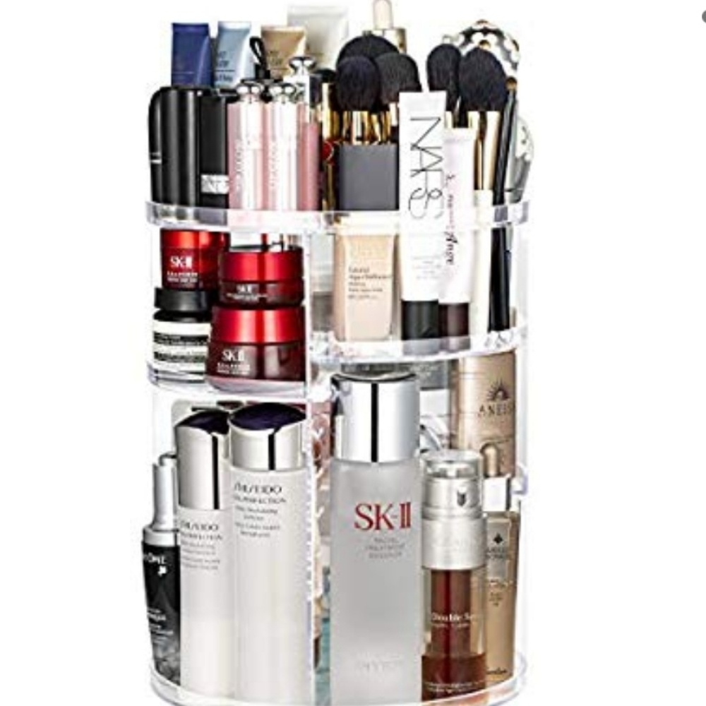 Rotating Makeup Organizer Acrylic (Clear Transparent)